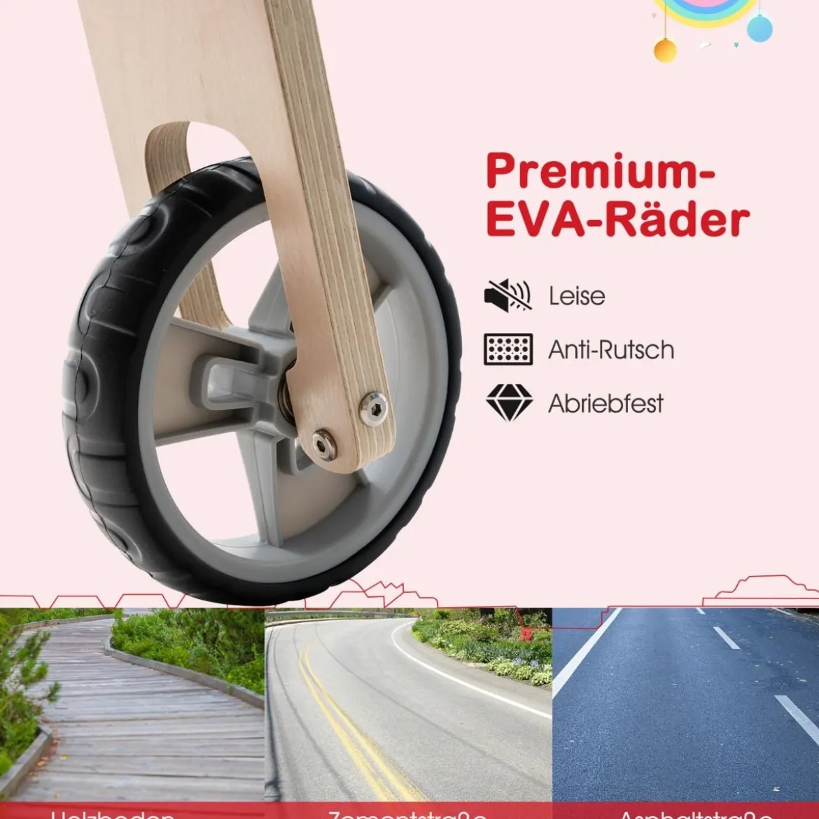 2 in 1 Umwandelbarer Kinderroller Laufrad mit Rutschfestem Lenker & Abnehmbarem Sitz