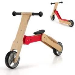 2 in 1 Umwandelbarer Kinderroller Laufrad mit Rutschfestem Lenker & Abnehmbarem Sitz