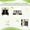 3-in-1-Wickeltasche Tragbare Baby-Reisetasche mit Wickelunterlage 85 x 38 x 18 cm