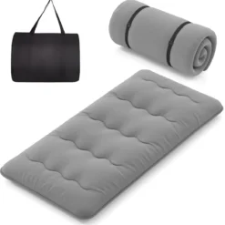 Japanische Futon Matratze mit Waschbarem Bezug & Tragetasche Tatami-Matte 90/140 x 200 cm