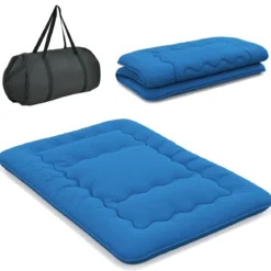Japanische Futon Matratze mit Waschbarem Bezug & Tragetasche Tatami-Matte 90/140 x 200 cm