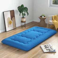 Japanische Futon Matratze mit Waschbarem Bezug & Tragetasche Tatami-Matte 90/140 x 200 cm