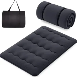 Japanische Futon Matratze mit Waschbarem Bezug & Tragetasche Tatami-Matte 90/140 x 200 cm