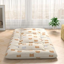 Japanische Futon Matratze mit Waschbarem Bezug & Tragetasche Tatami-Matte 90/140 x 200 cm