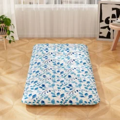 Japanische Futon Matratze mit Waschbarem Bezug & Tragetasche Tatami-Matte 90/140 x 200 cm