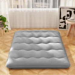 Japanische Futon Matratze mit Waschbarem Bezug & Tragetasche Tatami-Matte 90/140 x 200 cm