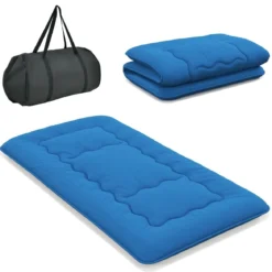 Japanische Futon Matratze mit Waschbarem Bezug & Tragetasche Tatami-Matte 90/140 x 200 cm