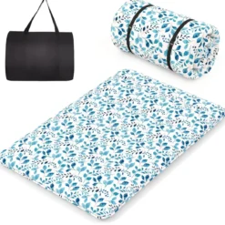 Japanische Futon Matratze mit Waschbarem Bezug & Tragetasche Tatami-Matte 90/140 x 200 cm