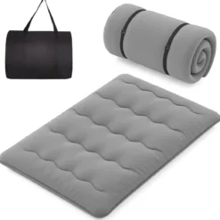 Japanische Futon Matratze mit Waschbarem Bezug & Tragetasche Tatami-Matte 90/140 x 200 cm