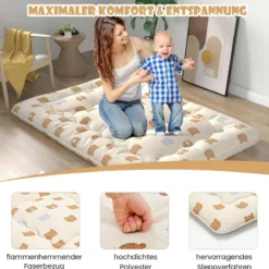 Japanische Futon Matratze Tatami-Matte Bodenmatratze Braunbär 140 x 200 cm