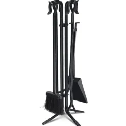 Kaminbesteck Set 5 TLG schmiedeeiserner Kaminwerkzeug set Schwarz