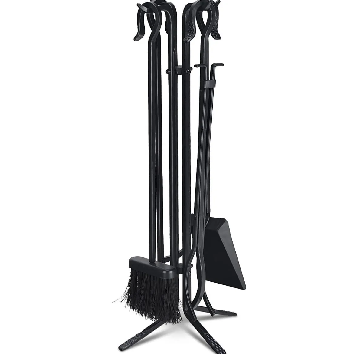 Kaminbesteck Set 5 TLG schmiedeeiserner Kaminwerkzeug set Schwarz