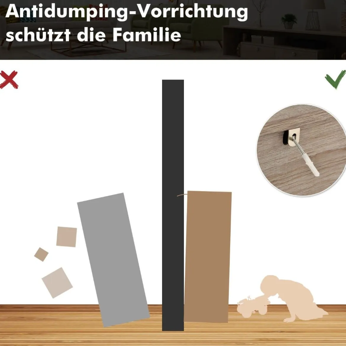 Küchen-Sideboard Küchenspeicherschrank Geschirr-Organisator Küchenschrank aus Holz 116 x 40 x 80,5 cm Grau