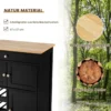 Küchenwagen Kücheninselwagen mit Holzplatte Schublade 67 x 37 x 86,5 cm Schwarz