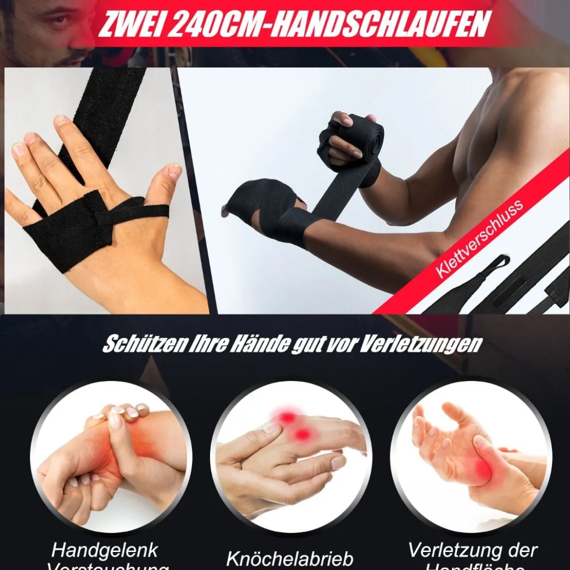 25,5 kg Boxsack-Set Boxsack mit 12 oz Boxhandschuhen & Handschlaufen Schwarz