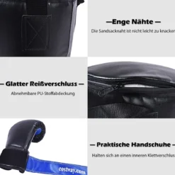 10KG Boxsack-Set mit 8oz Boxhandschuhen Kinder Punchingsack Punching Bag Boxing Bag