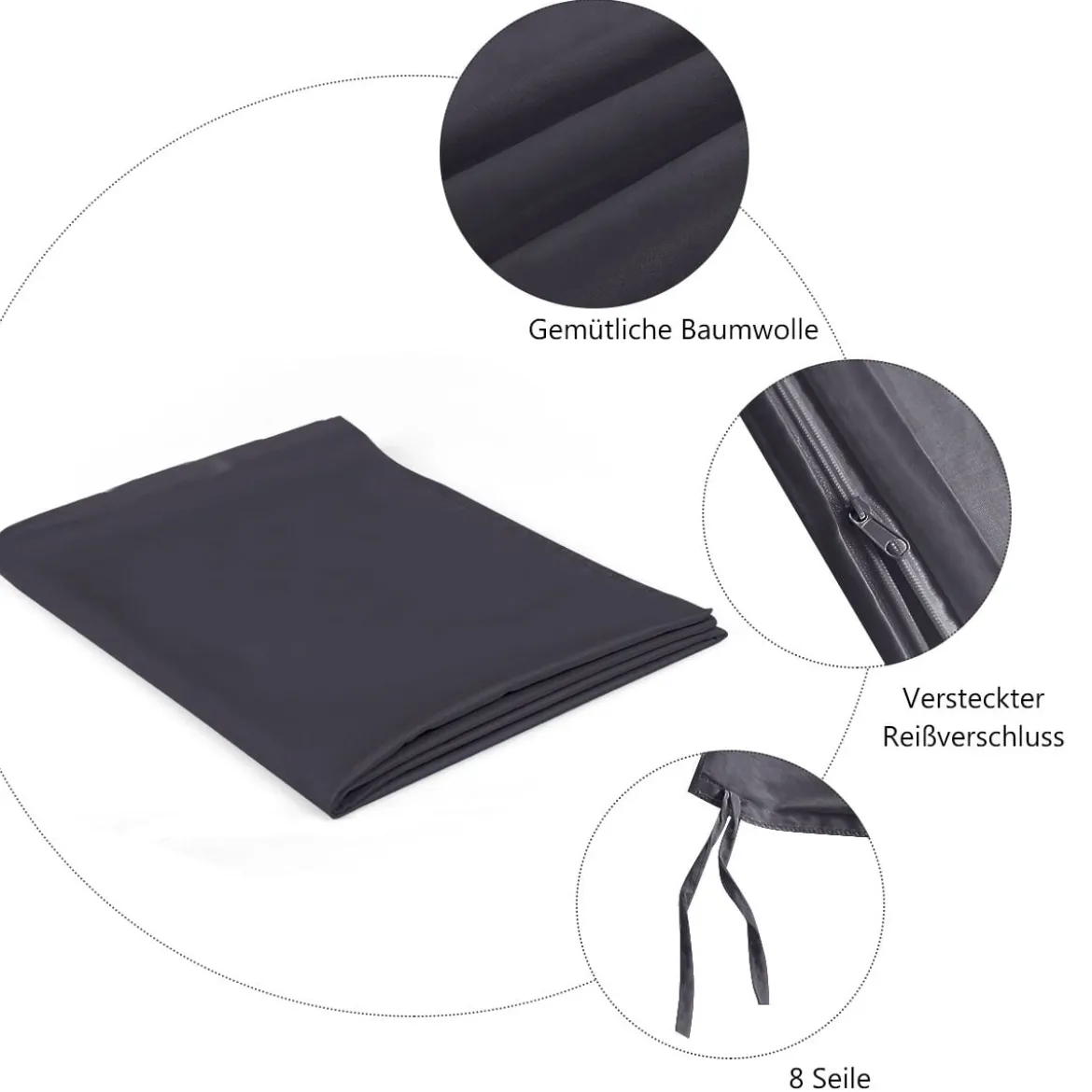 9,1 kg Gewichtete Decke Kuschelige Decke mit Premium-Glasperlen 203 x 152 cm Grau