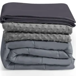 9,1 kg Gewichtete Decke Kuschelige Decke mit Premium-Glasperlen 203 x 152 cm Grau