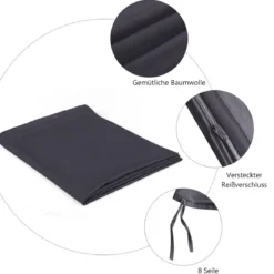 9,1 kg Gewichtete Decke mit Aufbewahrungstasche schwere Decke 183 x 122 cm Grau
