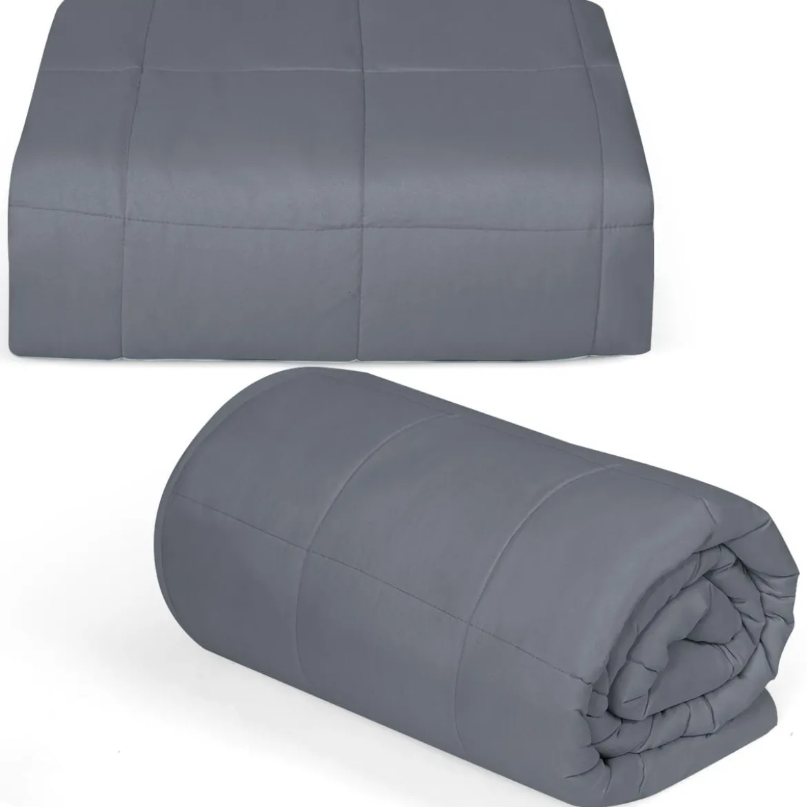 9,1 kg Gewichtete Decke mit Aufbewahrungstasche schwere Decke 183 x 122 cm Grau