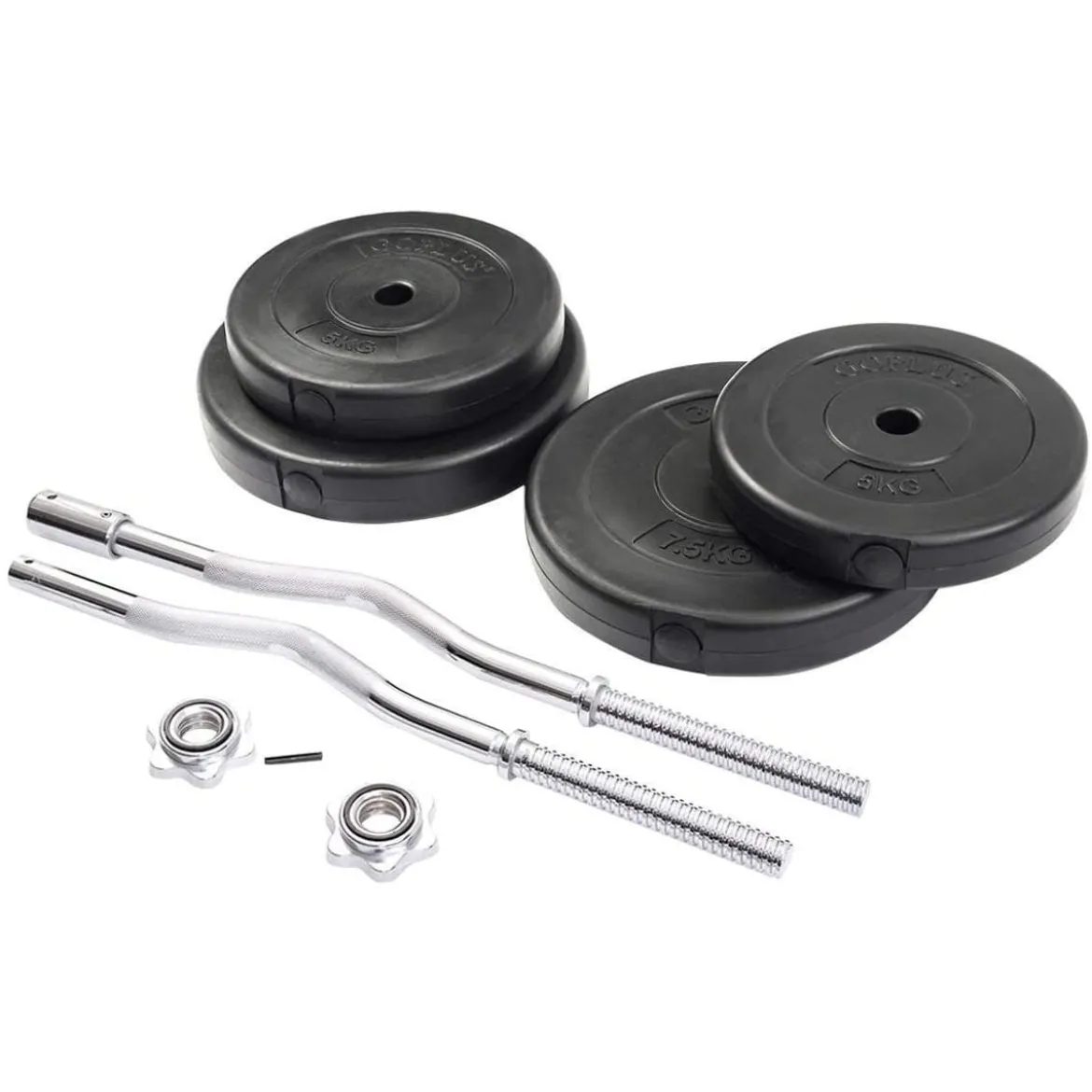 30KG Langhantel Set 120CM Curlhantelset Langhantelset