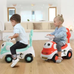 Kinderauto 3 in 1 Spielzeugauto zum Rutschen & Schieben Rutschauto mit Licht Grün