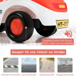 Kinderauto 3 in 1 Spielzeugauto zum Rutschen & Schieben Rutschauto mit Licht Orange