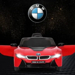 Kinderauto 12 V Batteriebetriebenes Elektroauto mit 2,4 G-Fernbedienung Rot