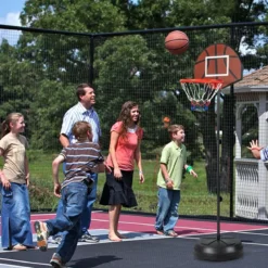 Kinder Basketballkorb mit Dartboard & 6 Darts Basketballständer Schwarz