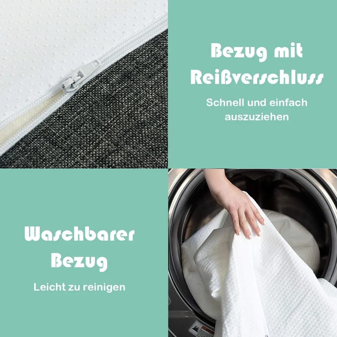 Kinderbett-Matratze Premium-Schaumstoff-Kinderbett Babymatratze 120 x 60 x 5 cm Weiß + Grau