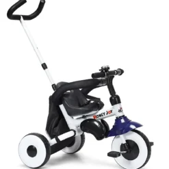 Kinderdreirad Tricycle Klappbares Abnehmbares Dreirad mit Schubstange 91 x 49,5 x 102,5 cm Blau