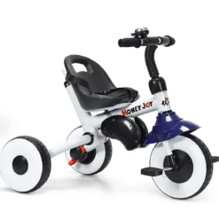 Kinderdreirad Tricycle Klappbares Abnehmbares Dreirad mit Schubstange 91 x 49,5 x 102,5 cm Blau