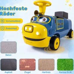 Kinder Elektroauto 12V Kinderauto Elektrisch mit 2 Sitzen & 2 Motoren 95 x 41 x 51 cm Blau