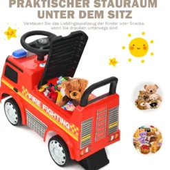 Kinder-Feuerwehrauto lizenzierter Mercedes Benz Schiebeauto 62 x 29 x 43 cm Rot