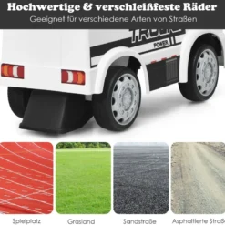 Kindergefährt Mercedes Benz Auto Kinderwagen Spielzeugauto 61,5 x 28,5 x 43 cm Weiß + Schwarz