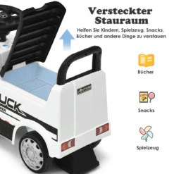 Kindergefährt Mercedes Benz Auto Kinderwagen Spielzeugauto 61,5 x 28,5 x 43 cm Weiß + Schwarz