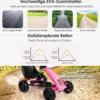 Kinder Gokart Pedalbetriebenes Kindergefährt Kinderkart Tretauto 104 x 59 x 62 cm Rosa
