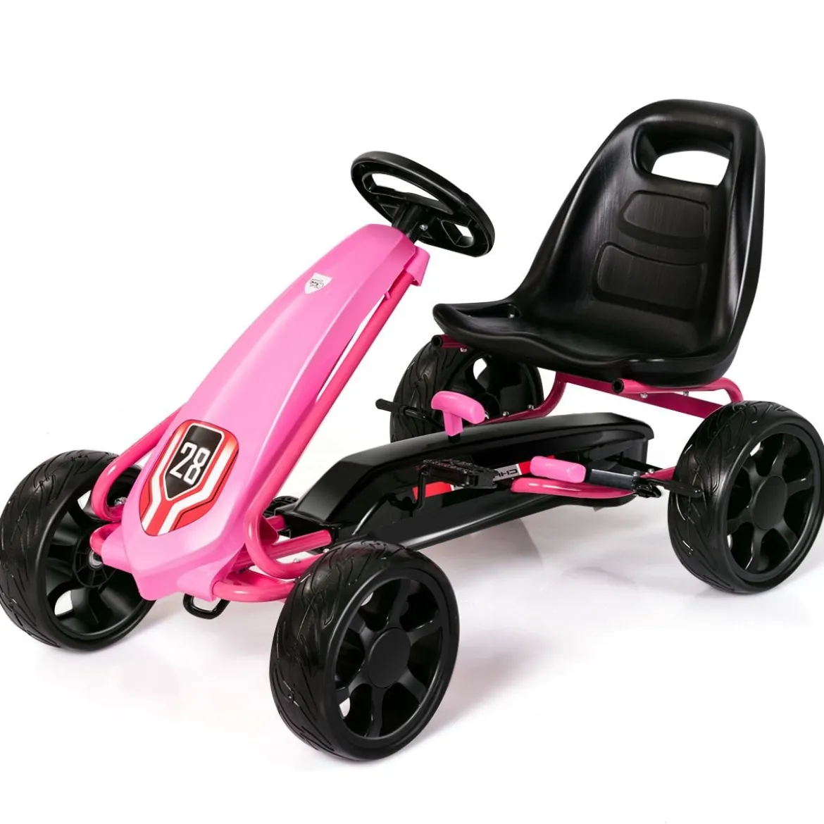 Kinder Gokart Pedalbetriebenes Kindergefährt Kinderkart Tretauto 104 x 59 x 62 cm Rosa