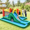 Kinder-Hüpfburg mit Rutsche Aufblasbare Wasserrutsche Spielpool 470 x 370 x 190 cm Bunt