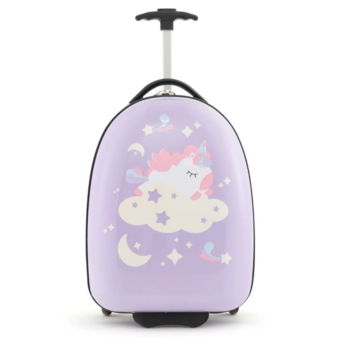 16" Kinderkoffer mit 2-stufigem Teleskopgriff Kindertrolley Kinder Handgepäck Einhörner