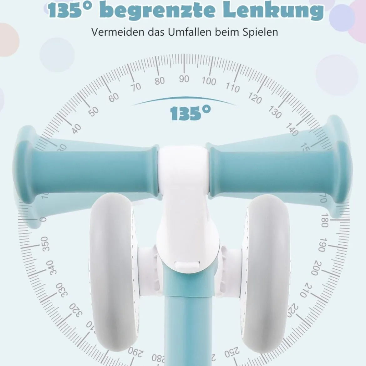 Kinder Laufrad mit Verstellbarer Sitzhöhe & Klappbarem Design Lauflernrad ab 1 Jahre Blau