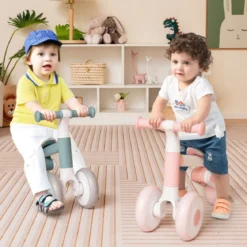 Kinder Laufrad mit Verstellbarer Sitzhöhe & Klappbarem Design Lauflernrad ab 1 Jahre Blau