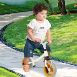 Kinder Laufrad ohne Pedal Höhenverstellbares Lauflernrad mit Begrenzter Lenkung & 2 Rädern Weiß