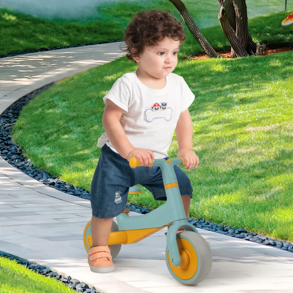Kinder Laufrad ohne Pedal Höhenverstellbares Lauflernrad mit Begrenzter Lenkung & 2 Rädern Blau