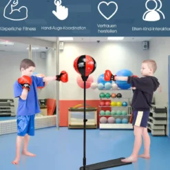 Kinder Punchingball 85-130cm höhenverstellbar Standboxball Boxset Boxsack Set