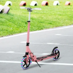 Kinder Roller klappbar mit Leuchten Scooter höhenverstellbar mit Tragegurt