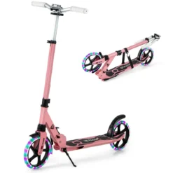 Kinder Roller klappbar mit Leuchten Scooter höhenverstellbar mit Tragegurt