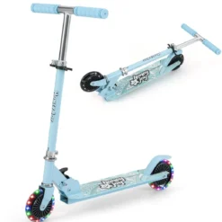 Kinder Roller Scooter mit LED-Räder & Klappbar Lenker Höhenverstellbar Tretroller Kinderroller