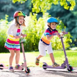 Kinder Roller Scooter mit LED-Räder & Klappbar Lenker Höhenverstellbar Tretroller Kinderroller