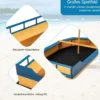Kinder-Sandkasten Holz-Sandkasten in Piratenschiff-Optik mit Sitzbank und Flagge Holz-Piratenschiff Outdoor 171 x 100 x 130 cm
